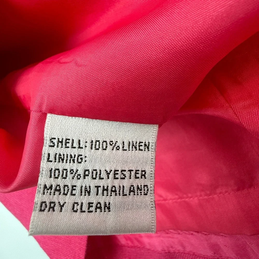 Talbots‎ Petites Pink 100% Irish Linen Sleeveless Sheath Dress Size 14P
